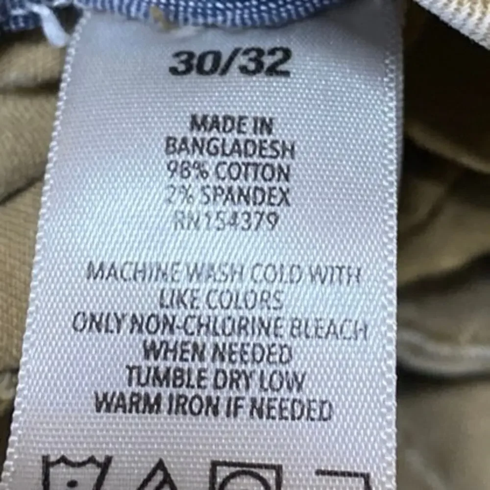 Aeropostale Men's Beige Khaki Mid Rise Skinny Trousers Chino Pants Size 30x32